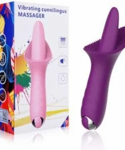 Merkloos Vibrerende Likkende Tong Vibrator - Purple - Clitoris En Tepels Massager