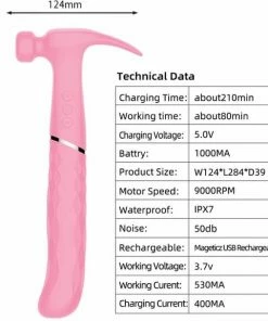 Qarano Sweet Black Hammer - Vibrators Voor Vrouwen - Wand Vibrator - 21 Vibratie Standen - Clitoris Stimulator - Tepel Stimulator - Elektrische Dildo - Anaal - Seksspeeltje - Sextoy - G-Spot Booster - Massager - Intense Orgasme -Cottelli Collection Shop 550x576