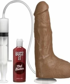 Doc Johnson (all) Doc Johnson - Realistic Cocks - Squirting Realistic Cock - 1 Oz. Nut Butter - Brown