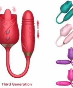 Merkloos Luxe Vibrator Op En Neer Samen Met Tong In Een Roos - Luxe SexToys Vrouwen - Clitoris Gspot Stimulator - Groen -Cottelli Collection Shop 550x584 2