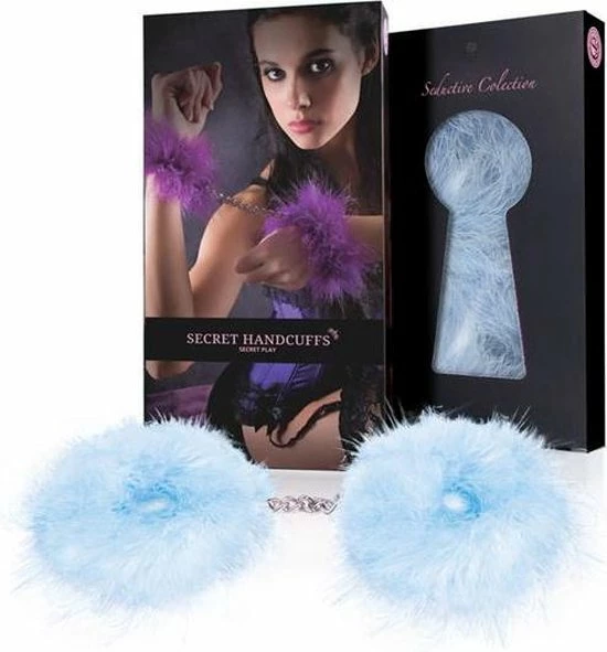 Secret Play Blue Marabou Handcuffs 1 Secret Play Blue Marabou Handcuffs
