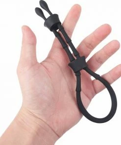 Banoch - Cockring Verstelbaar Lasso Dubbel Van Siliconen -Cottelli Collection Shop 550x604