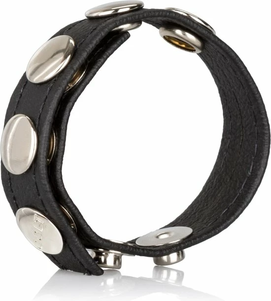 CalExotics - COLT Leather C/B Strap 5-snap - Rings Zwart 1 CalExotics - COLT Leather C/B Strap 5-snap - Rings Zwart