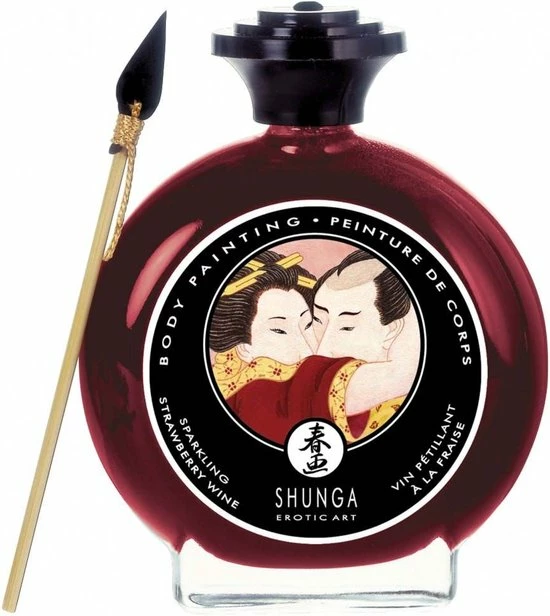 Shunga Eetbare Bodypaint Strawberry Wine 8 Shunga Eetbare Bodypaint Strawberry Wine - Afbeelding 8