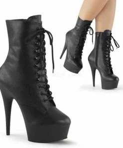 Pleaser Plateau Laarzen -38 Shoes- DELIGHT-1020 US 8 Zwart
