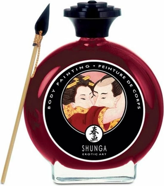 Shunga Eetbare Bodypaint Strawberry Wine 10 Shunga Eetbare Bodypaint Strawberry Wine - Afbeelding 10