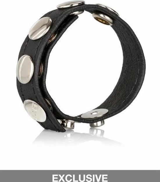CalExotics - COLT Leather C/B Strap 5-snap - Rings Zwart 5 CalExotics - COLT Leather C/B Strap 5-snap - Rings Zwart - Afbeelding 5