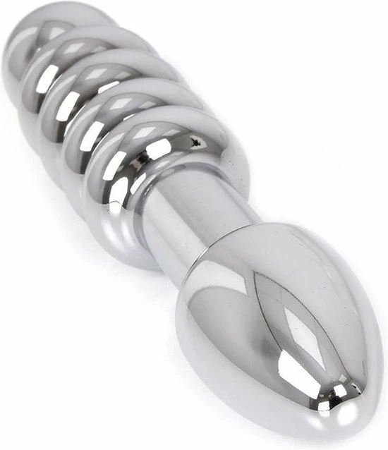 O-products Zware Metalen Dildo Met Ribbels En Plug 19 X 3,5 Cm - Aan Beide Kanten Te Gebruiken 2 O-products Zware Metalen Dildo Met Ribbels En Plug 19 X 3,5 Cm - Aan Beide Kanten Te Gebruiken - Afbeelding 2