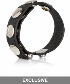 CalExotics - COLT Leather C/B Strap 5-snap - Rings Zwart 10 CalExotics - COLT Leather C/B Strap 5-snap - Rings Zwart -Cottelli Collection Shop 550x641