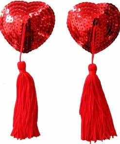 Superdealer Tepelkwastjes I Tepelkwastje I Nipple Tassles I Burlesque I Zelfklevende I Hartvormige Hartjes I 2 Stuk I Zwart -Cottelli Collection Shop 550x641 3