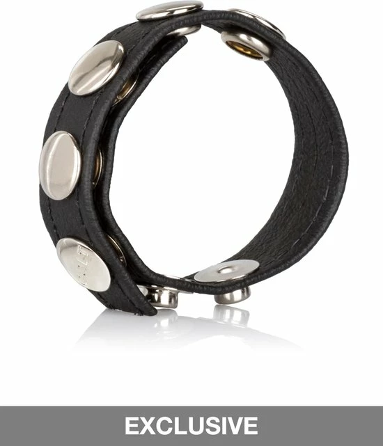 CalExotics - COLT Leather C/B Strap 5-snap - Rings Zwart 3 CalExotics - COLT Leather C/B Strap 5-snap - Rings Zwart - Afbeelding 3