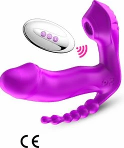 TipsToys Nieuwste Draagbare Vibrator - Zuig 3.0 Dildo's Vrouwen Clitoris Gspot SexToys Paars -Cottelli Collection Shop 550x651 1