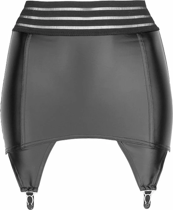 Noir Handmade Wetlook Jarretelles Gordel - Maat XXL 2 Noir Handmade Wetlook Jarretelles Gordel - Maat XXL - Afbeelding 2