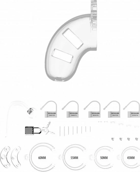 Shots - ManCage Cockcage Met Plug 10 - Transparant 9 Shots - ManCage Cockcage Met Plug 10 - Transparant - Afbeelding 9