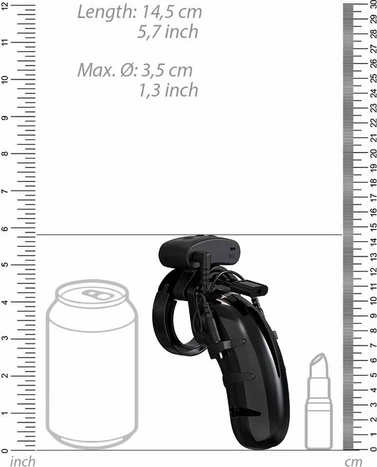 ManCageShots - ManCage Model 21 - Chastity - 4.5 - Cock Cage With Electro - Black 3 ManCageShots - ManCage Model 21 - Chastity - 4.5 - Cock Cage With Electro - Black - Afbeelding 3