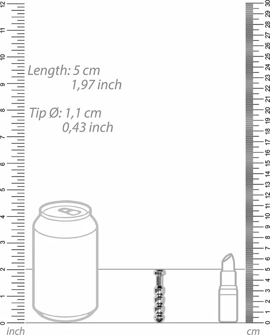 Merkloos Urethral Sounding - Metal Plug - 11mm 3 Merkloos Urethral Sounding - Metal Plug - 11mm - Afbeelding 3
