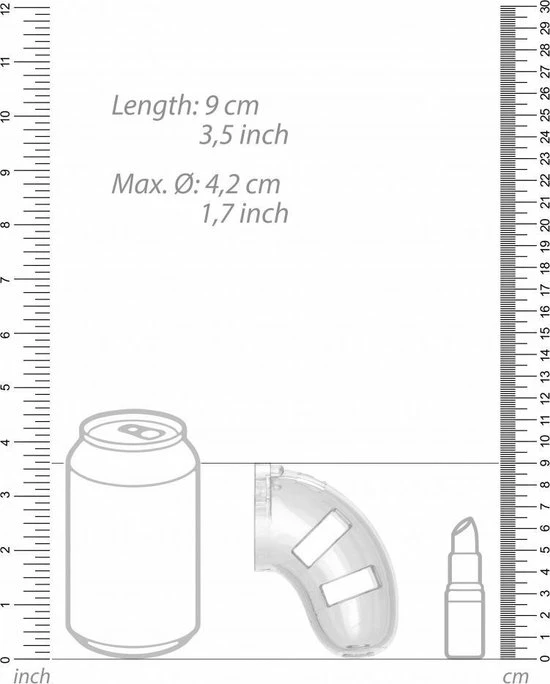 Shots - ManCage Cockcage Met Plug 10 - Transparant 4 Shots - ManCage Cockcage Met Plug 10 - Transparant - Afbeelding 4