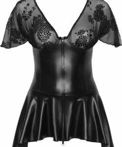 Noir Handmade Mini Jurk -3XL- F267 Zwart