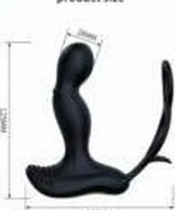 Power Escorts - Prostate Silicone Massager - 7 Function En Verwarmend Dus Heerlijk In Gebruik - Rechargeable - Black - Gave Cadeaubox -Cottelli Collection Shop 550x711 2