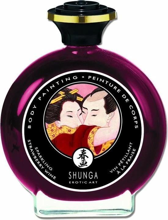 Shunga Eetbare Bodypaint Strawberry Wine 2 Shunga Eetbare Bodypaint Strawberry Wine - Afbeelding 2