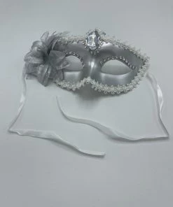 Power Escorts - Luxury Venetiaans Liefdes Mask - Zilver - Met Steentje - Handig Verstelbaar - Fetish Power - Kinky Mask - Verpakt In Plastic Zakje - BR205 -Cottelli Collection Shop 550x733 14
