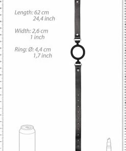 Merkloos Silicone Ring Gag - With Adjustable Bonded Leather Straps -Cottelli Collection Shop 550x741 1