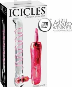 Icicles (Pipedream) Icicles Vibrerende Glazen G-spot Vibrator No 4 - Roze -Cottelli Collection Shop 550x746 3