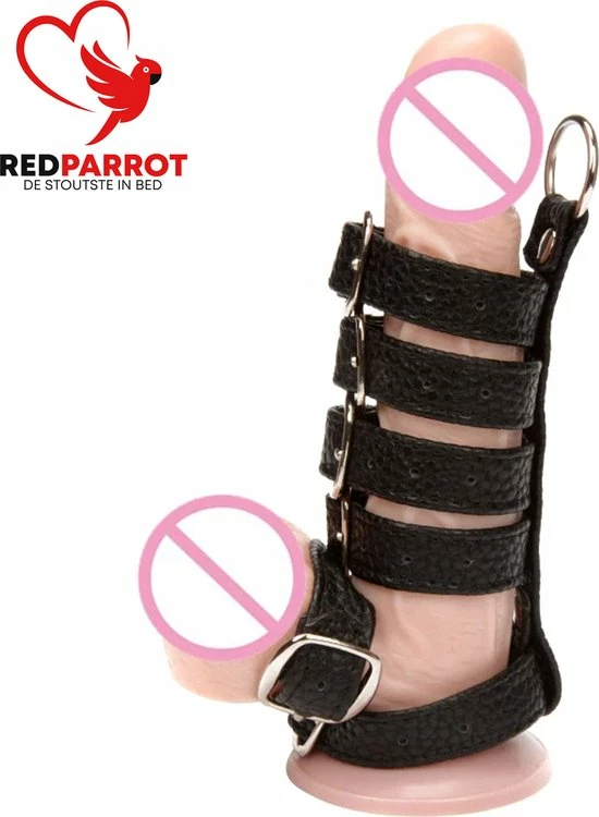 Merkloos Kuisheidskooi En Cockring | 2 In 1 | Leder | Zeer Luxe Uitvoering | Cock Ring | Penis Kooi | Penisring | Verstelbaar 3 Merkloos Kuisheidskooi En Cockring | 2 In 1 | Leder | Zeer Luxe Uitvoering | Cock Ring | Penis Kooi | Penisring | Verstelbaar - Afbeelding 3