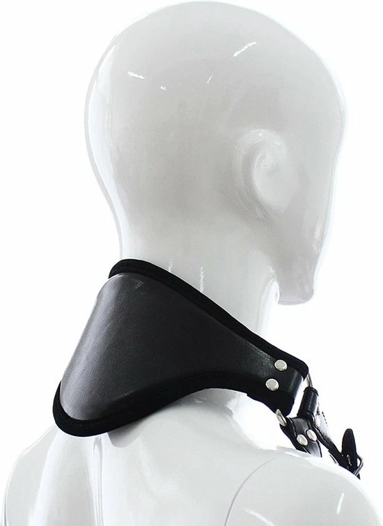 Merkloos Nooitmeersaai - PU Leren Bondageharnas Met Kettingen 5 Merkloos Nooitmeersaai - PU Leren Bondageharnas Met Kettingen - Afbeelding 5