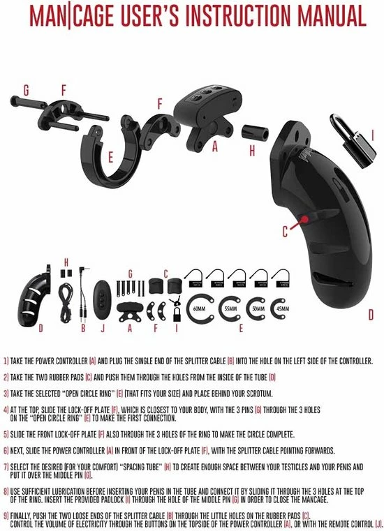 ManCageShots - ManCage Model 21 - Chastity - 4.5 - Cock Cage With Electro - Black 6 ManCageShots - ManCage Model 21 - Chastity - 4.5 - Cock Cage With Electro - Black - Afbeelding 6