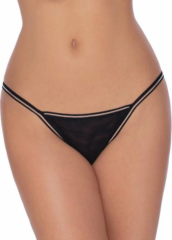 Roza- Fiona- String- Zwart L 2 Roza- Fiona- String- Zwart L - Afbeelding 2