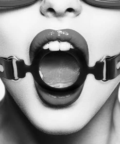 Merkloos Silicone Ring Gag - With Adjustable Bonded Leather Straps