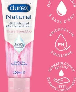 Durex Glijmiddel Natural - Extra Sensitive - 100% Natuurlijk - Waterbasis - 100 Ml -Cottelli Collection Shop 550x782