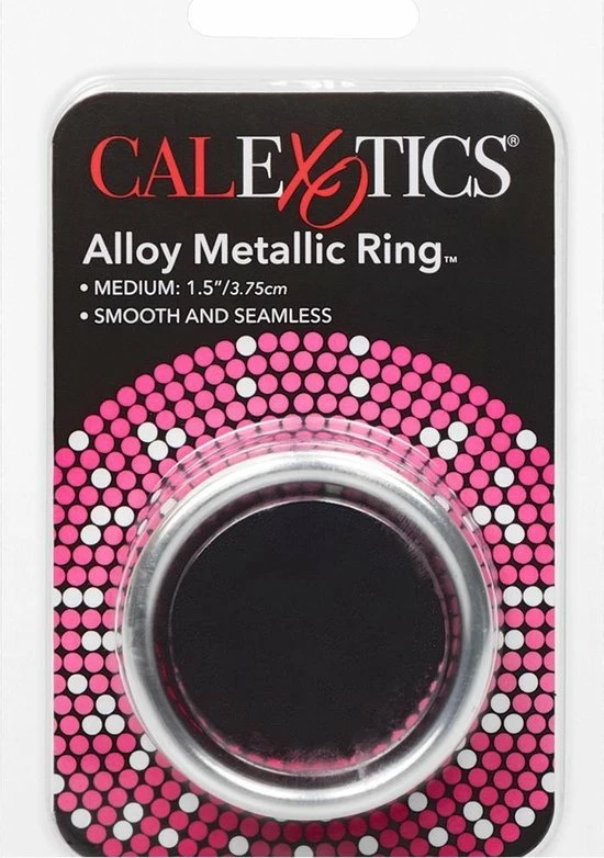 CalExotics California Exotic Novelties - Alloy Metallic - Penisring - Zilver - Medium - 40 Mm 4 CalExotics California Exotic Novelties - Alloy Metallic - Penisring - Zilver - Medium - 40 Mm - Afbeelding 4