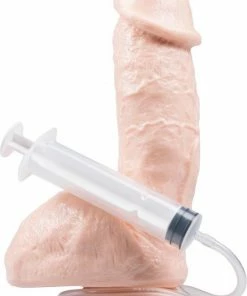 Doc Johnson Realistic Cocks Realistische Dildo The Amazing Squirting Realistic Cockkin Beige - 18,8 Cm