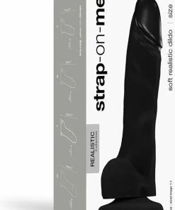 Strap-On-Me Soft Realistic Dildo Met Zuignap - Zwart - Maat L -Cottelli Collection Shop 550x811 1