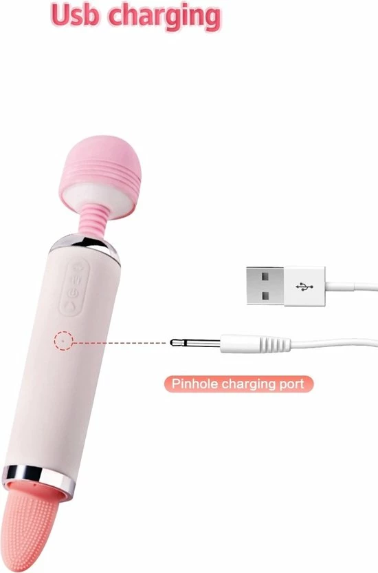 GALESTO 2-in-1 Magic Wand Vibrator - Mannen En Vrouwen - Zuigt En Likt - 12 Vibratie Standen - Clitoris Stimulator - Intense Sex Orgasme - Seksspeeltjes - G-spot 8 GALESTO 2-in-1 Magic Wand Vibrator - Mannen En Vrouwen - Zuigt En Likt - 12 Vibratie Standen - Clitoris Stimulator - Intense Sex Orgasme - Seksspeeltjes - G-spot - Afbeelding 8